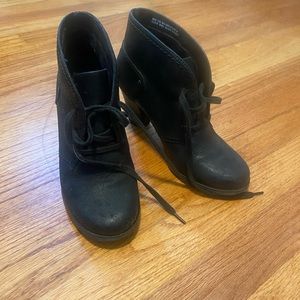 Clarks Black Leather Booties
